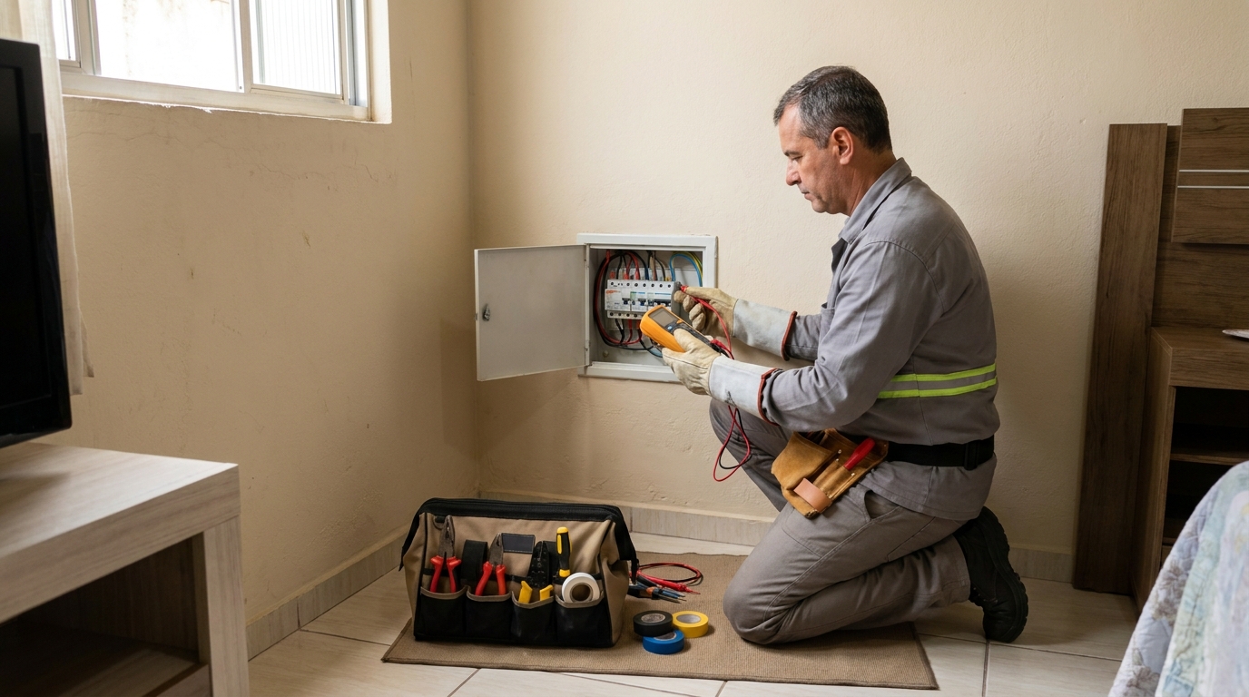 Eletricista trabalhando em Campinas‑SP